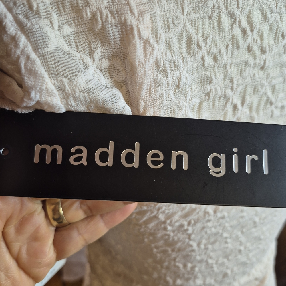 Madden Girl Cream Asymmetrical Dress - Picture 2 of 3
